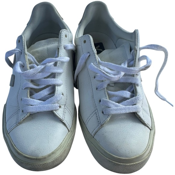 Veja Women's Campo Leather White/Grey Sneakers Shoes, sz 7 - Picture 11 of 12